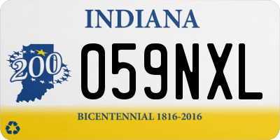 IN license plate 059NXL