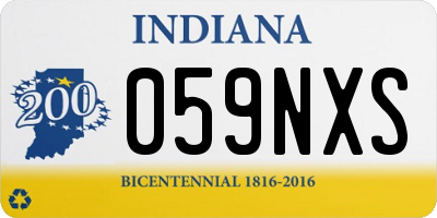 IN license plate 059NXS