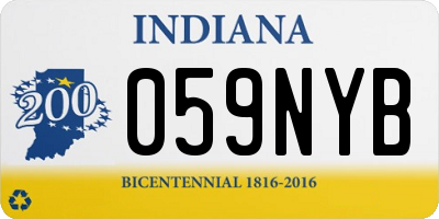 IN license plate 059NYB