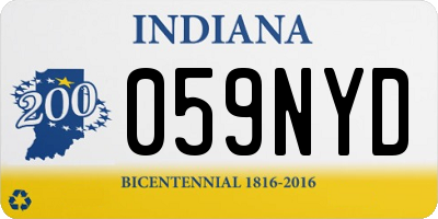 IN license plate 059NYD