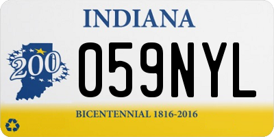 IN license plate 059NYL
