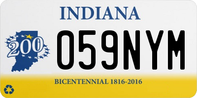 IN license plate 059NYM