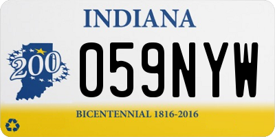 IN license plate 059NYW