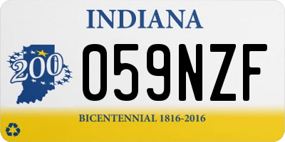 IN license plate 059NZF