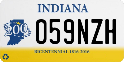 IN license plate 059NZH