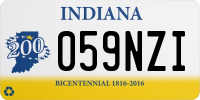 IN license plate 059NZI