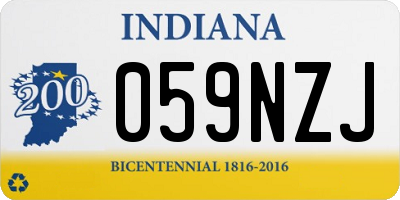 IN license plate 059NZJ