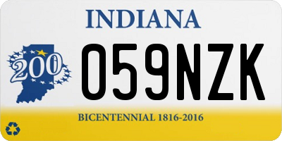 IN license plate 059NZK