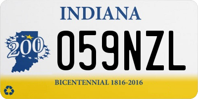 IN license plate 059NZL