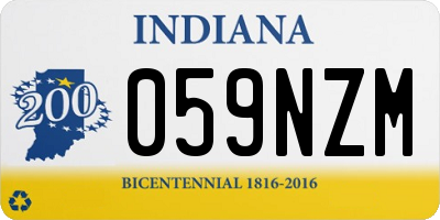 IN license plate 059NZM
