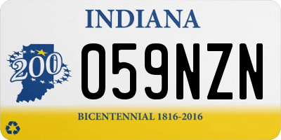 IN license plate 059NZN