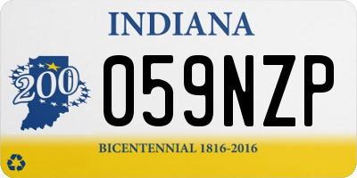 IN license plate 059NZP