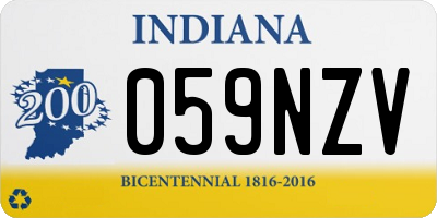 IN license plate 059NZV
