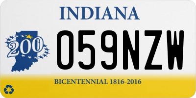 IN license plate 059NZW