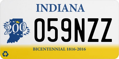 IN license plate 059NZZ