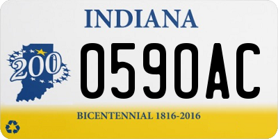 IN license plate 059OAC