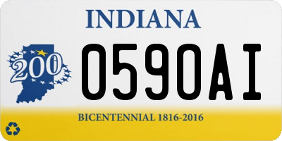 IN license plate 059OAI