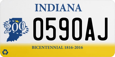 IN license plate 059OAJ