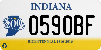 IN license plate 059OBF