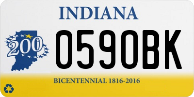 IN license plate 059OBK