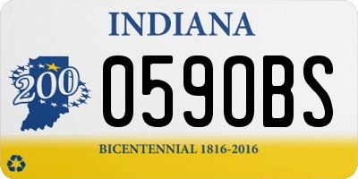 IN license plate 059OBS