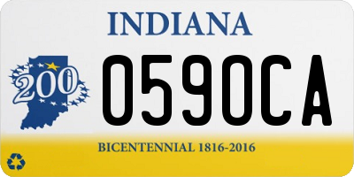IN license plate 059OCA