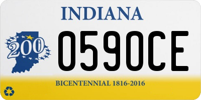 IN license plate 059OCE