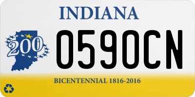 IN license plate 059OCN