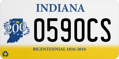 IN license plate 059OCS