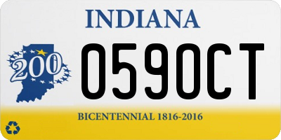 IN license plate 059OCT
