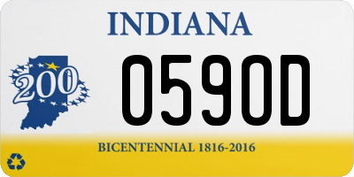 IN license plate 059OD