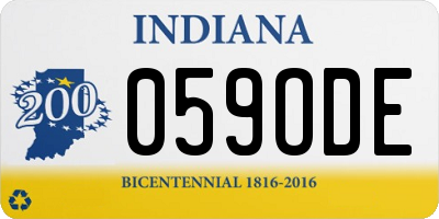 IN license plate 059ODE