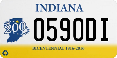 IN license plate 059ODI