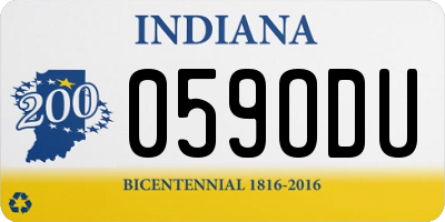 IN license plate 059ODU