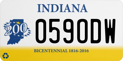 IN license plate 059ODW