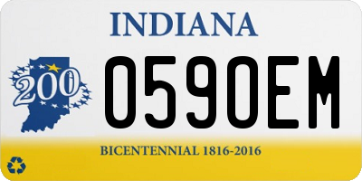IN license plate 059OEM