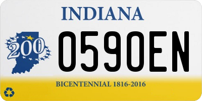 IN license plate 059OEN