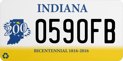 IN license plate 059OFB
