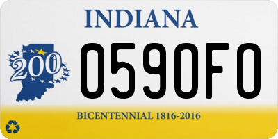 IN license plate 059OFO