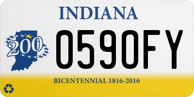 IN license plate 059OFY
