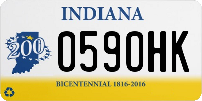 IN license plate 059OHK
