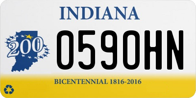 IN license plate 059OHN