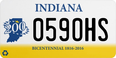 IN license plate 059OHS