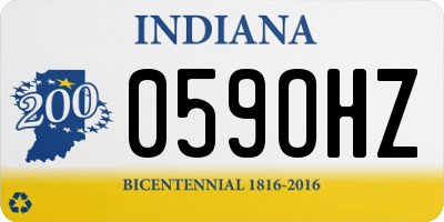 IN license plate 059OHZ