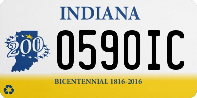 IN license plate 059OIC