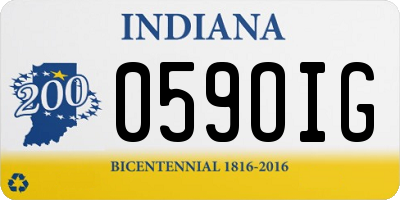 IN license plate 059OIG