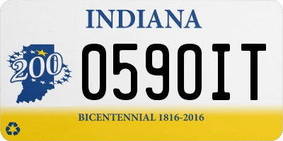 IN license plate 059OIT