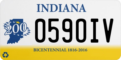 IN license plate 059OIV