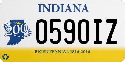 IN license plate 059OIZ