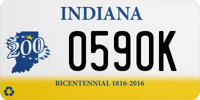 IN license plate 059OK